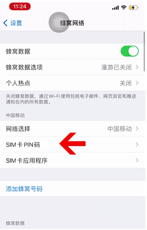 嘉祥苹果14维修网分享如何给iPhone14的SIM卡设置密码 