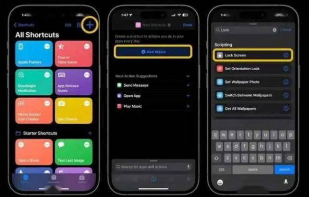 嘉祥苹果14锁屏维修店分享iPhone14升级iOS16.4后如何创建锁屏快捷方式 